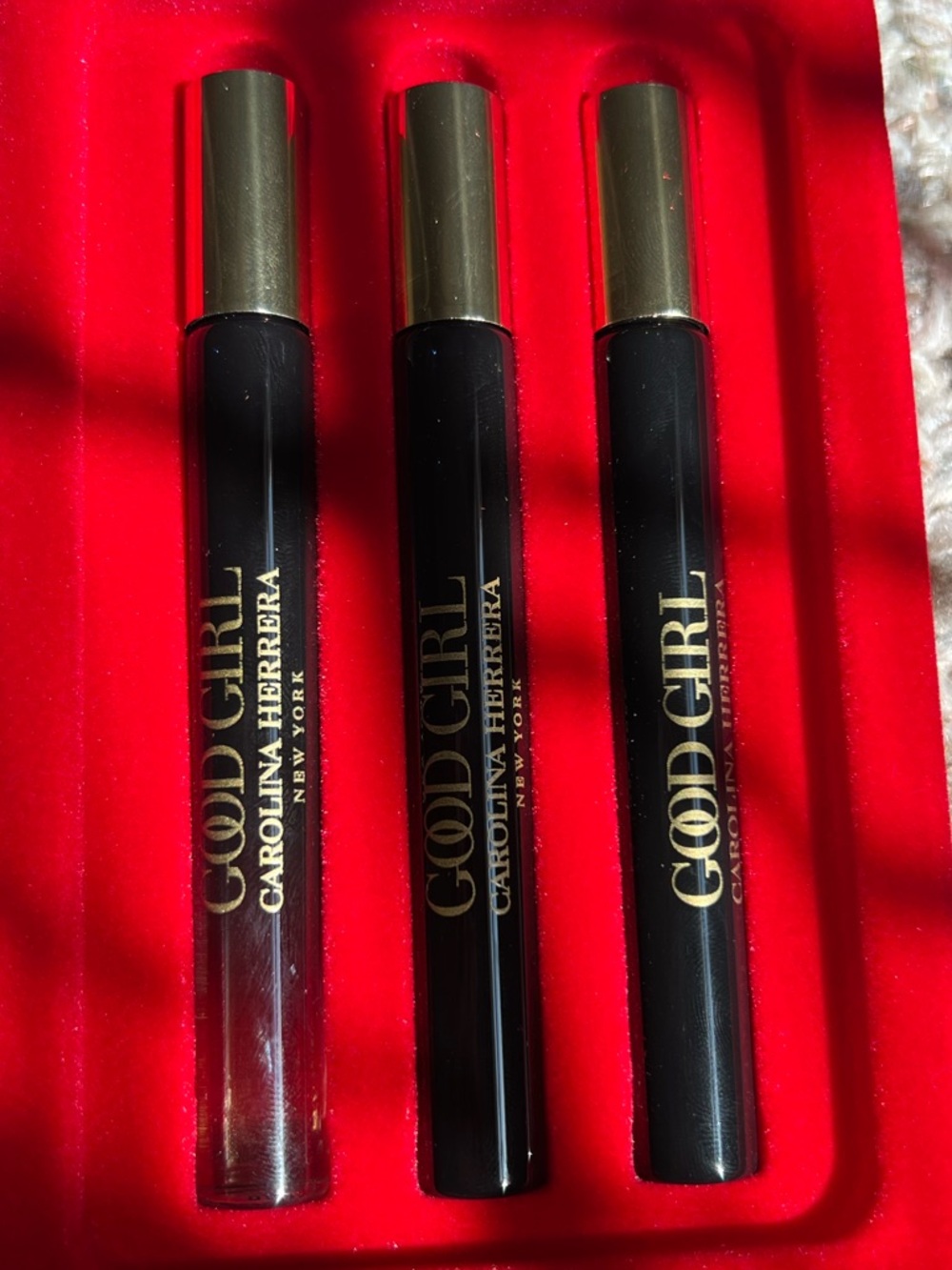 CAROLINA HERRERA GOOD GIRL 3pcs ROLL-ON SET - 0.34oz each